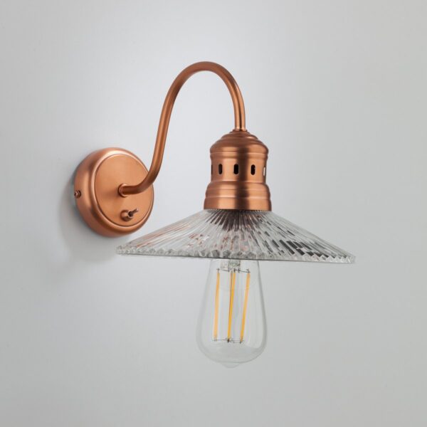 Adeline 1 Light Wall Light Brushed Copper - Image 3
