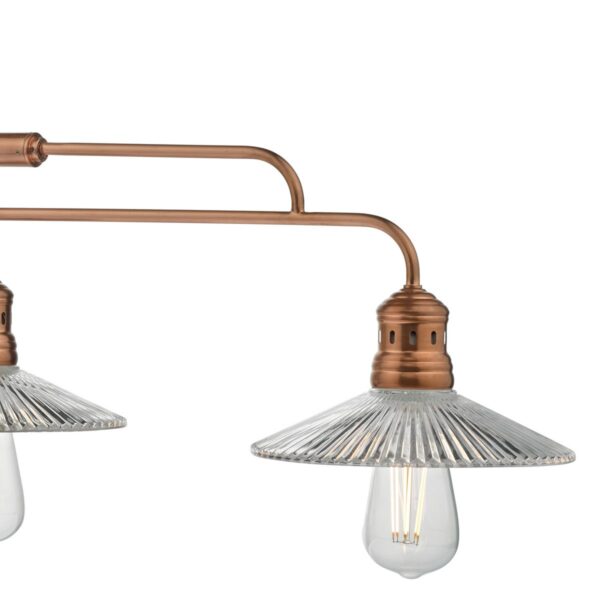 Adeline Bar Pendant Brushed Copper & Glass - Image 3