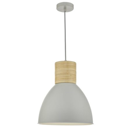 Adna Pendant Grey & Wood