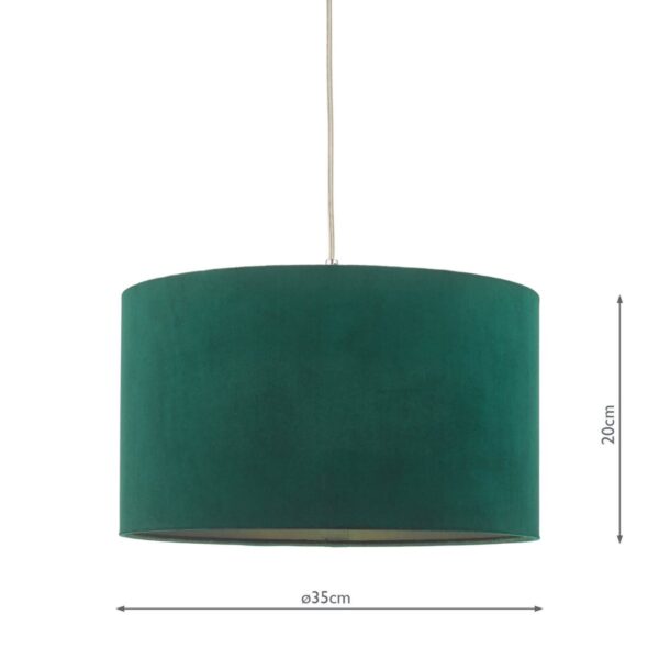 Akavia Green Velvet Drum Shade 35cm - Image 9