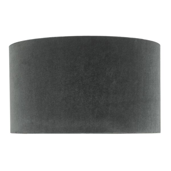 Akavia Grey Velvet Drum Shade 35cm - Image 5