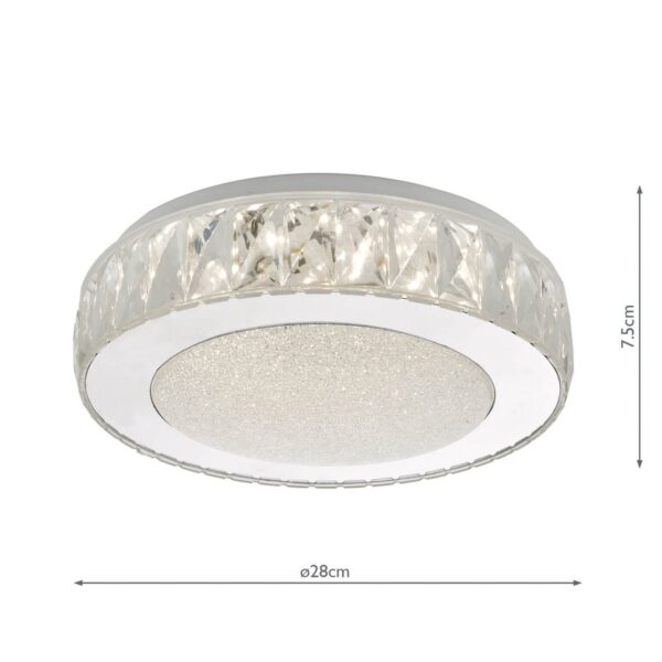 Akelia Flush Acrylic & Stainless Steel Small LED - Image 4