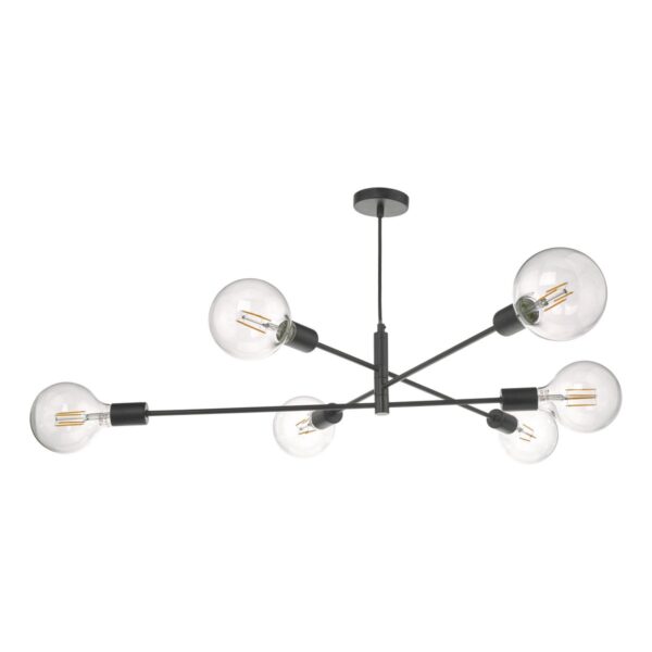 Alana 6 Light Pendant Black - Image 2