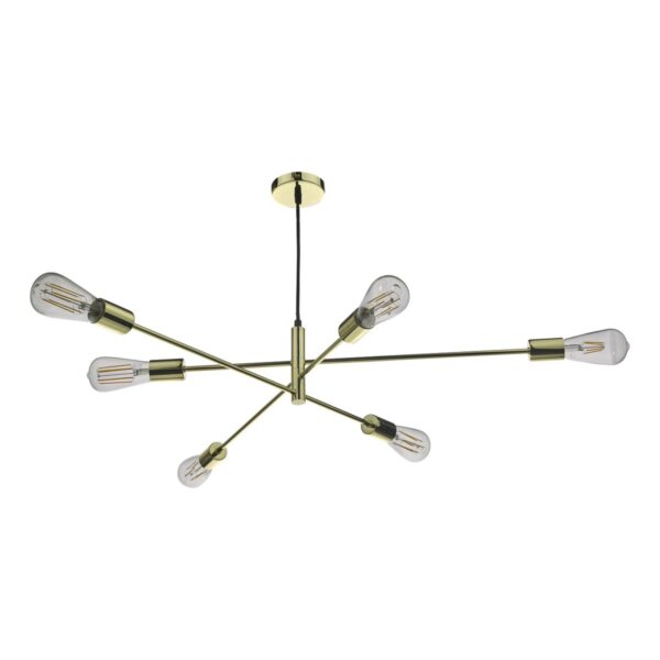 Alana 6 Light Pendant Polished Gold - Image 2