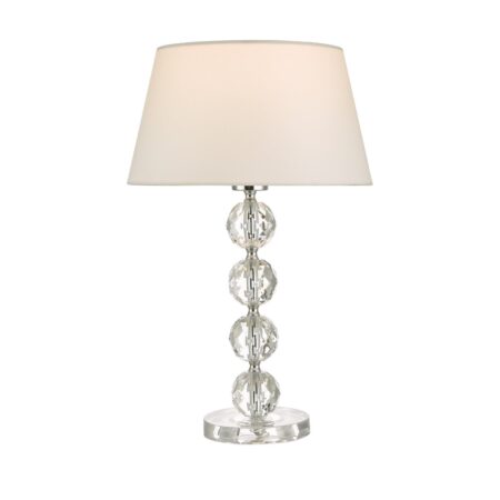 Aletta Table Lamp Faceted Acrylic With Shade