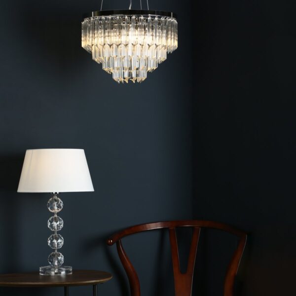 Aletta Table Lamp Faceted Acrylic With Shade - Image 4