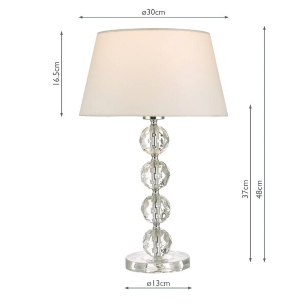 Aletta Table Lamp Faceted Acrylic With Shade - Image 5