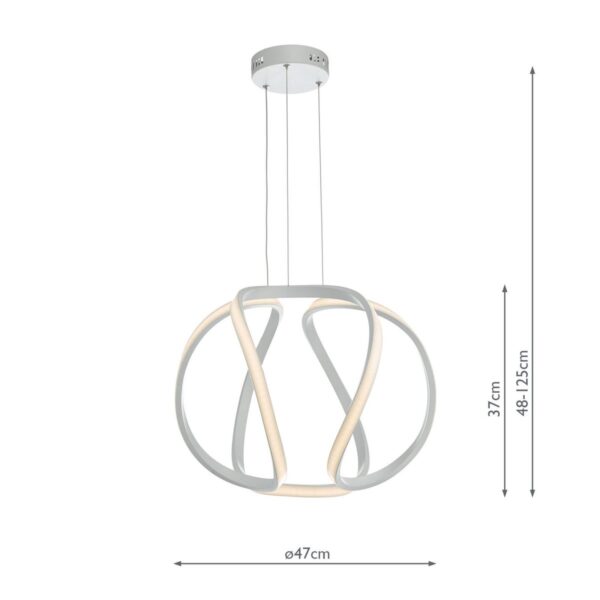 Alonsa Pendant Small White LED - Image 10