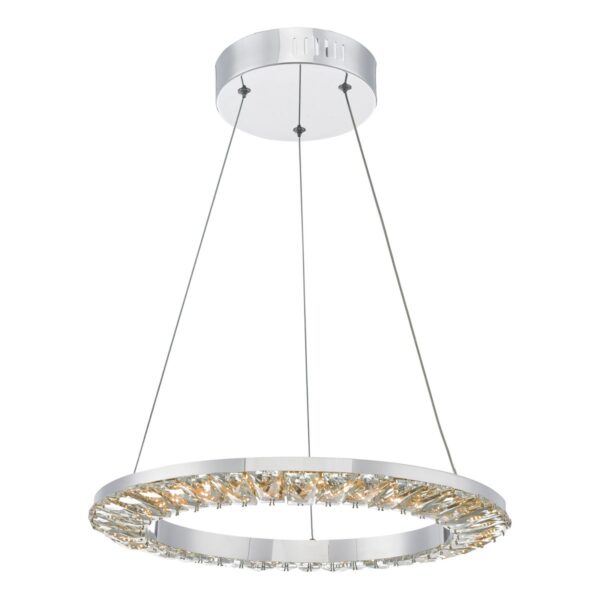 Altamura Pendant Polished Chrome and Crystal LED