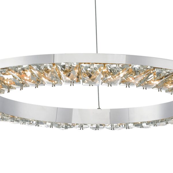 Altamura Pendant Polished Chrome and Crystal LED - Image 3