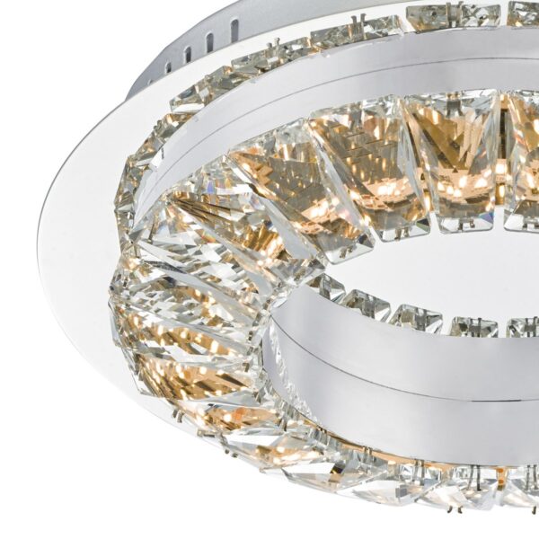 Altamura Flush Polished Chrome & Crystal LED - Image 2