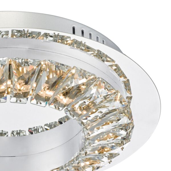 Altamura Flush Polished Chrome & Crystal LED - Image 3