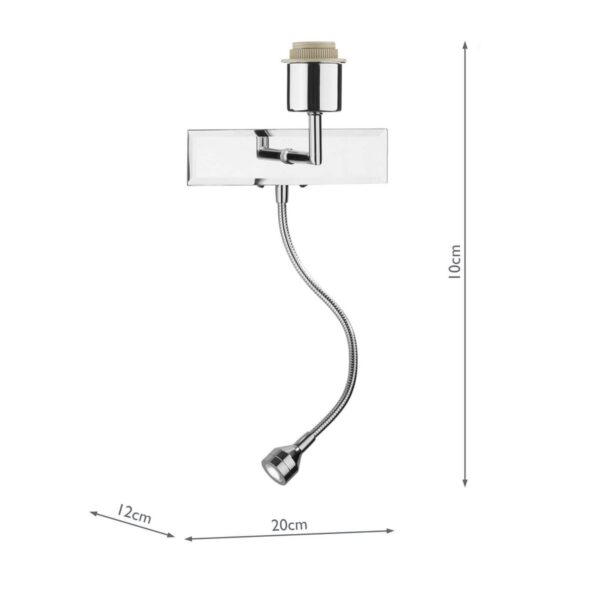 Amalfi Wall Light Polished Chrome LED Bracket Only - Image 6