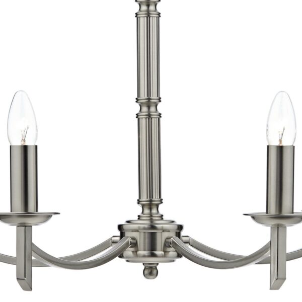 Ambassador 5 Light Dual Mount Pendant Satin Chrome - Image 3