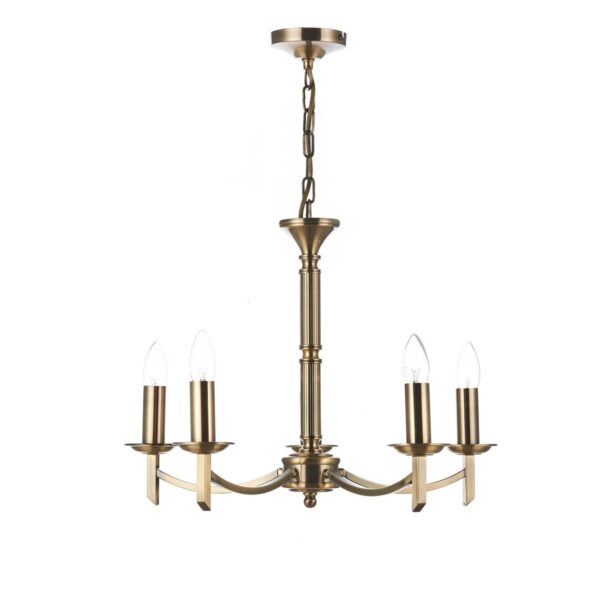 Ambassador 5 Light Dual Mount Pendant Antique Brass