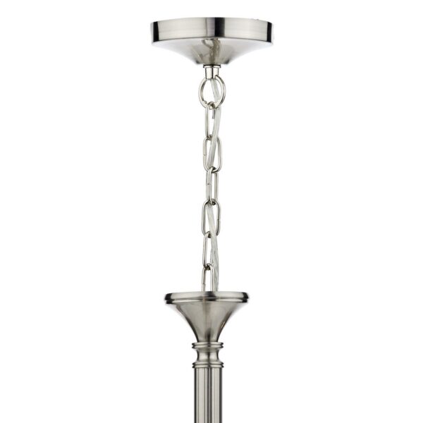 Ambassador 8 Light Dual Mount Chandelier Satin Chrome - Image 2
