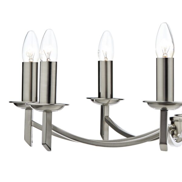 Ambassador 8 Light Dual Mount Chandelier Satin Chrome - Image 4
