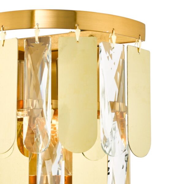 Amira 2 Light Wall Light Polished Gold Crystal - Image 5