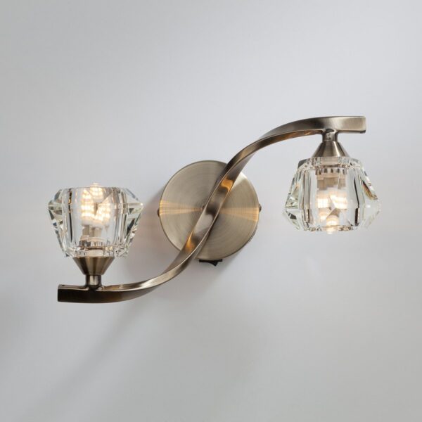 Ancona Double Wall Bracket Antique Brass - Image 4
