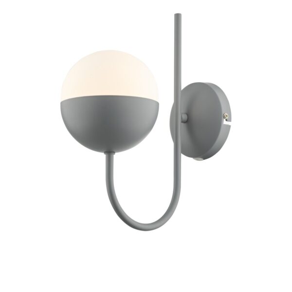 Andre Single Wall Light Grey Opal Glass - Image 4