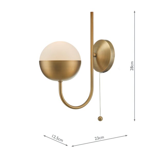 Andre Wall Light Aged Brass - Image 3