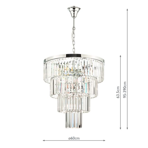 Angel 8 Light Pendant Polished Chrome Crystal - Image 12