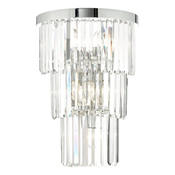 Angel 6 Light Wall Light Polished Chrome Crystal - Image 3
