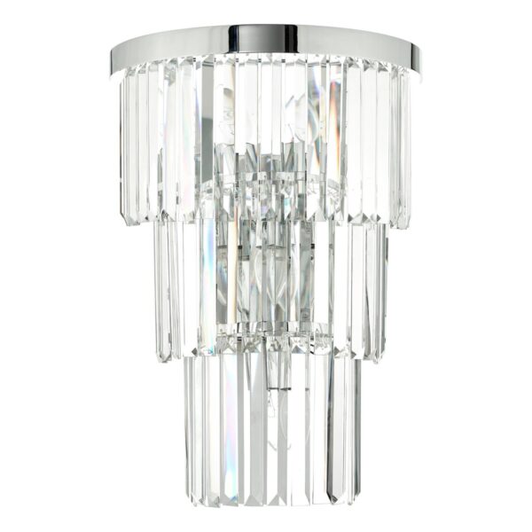 Angel 6 Light Wall Light Polished Chrome Crystal - Image 4