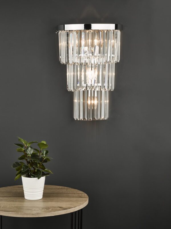 Angel 6 Light Wall Light Polished Chrome Crystal - Image 7