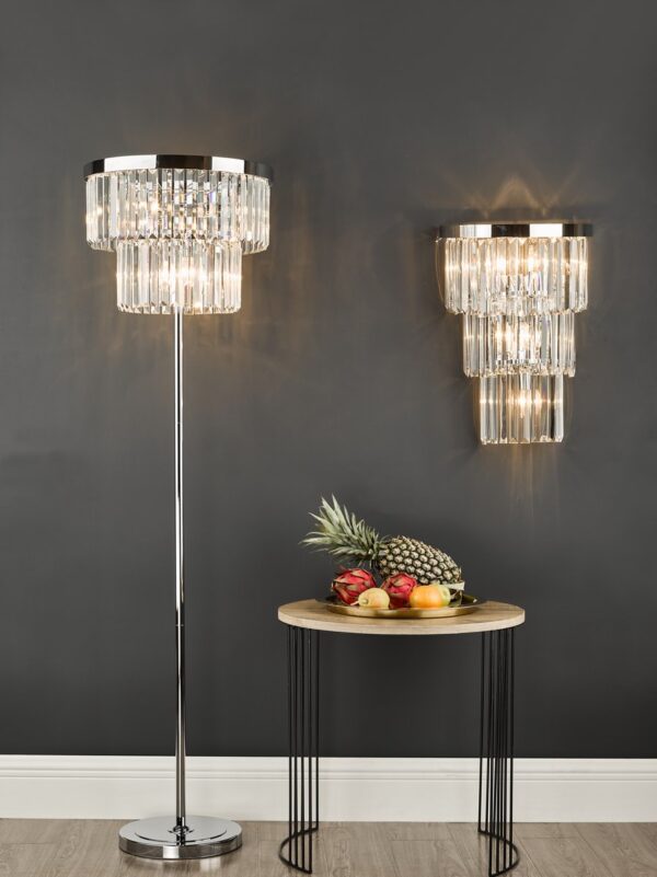 Angel 6 Light Wall Light Polished Chrome Crystal - Image 8