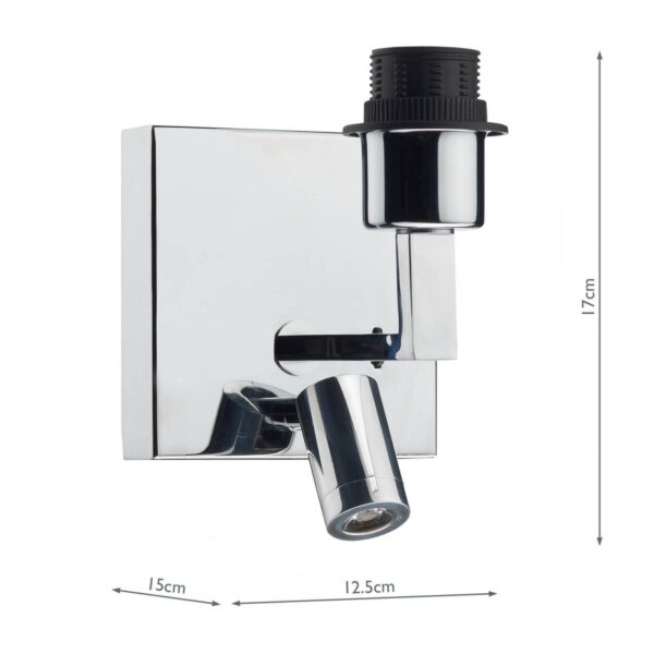 Anvil Wall Bracket Polished Chrome LED Bracket Only - Image 6