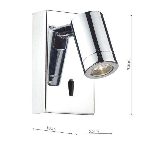 Anvil Wall Bracket Polished Chrome LED - Image 6
