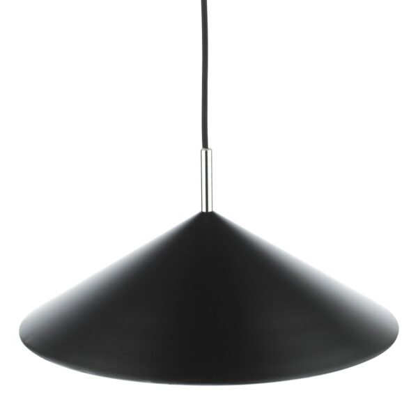 Apex 1 Light Single Pendant Matt Black Polished Chrome - Image 4