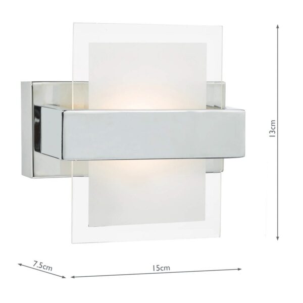 Apt LED Wall Light Polished Chrome & Glass - Image 5