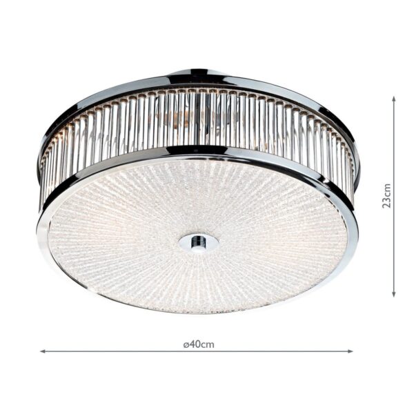 Aramis 3 Light Glass Flush - Image 8