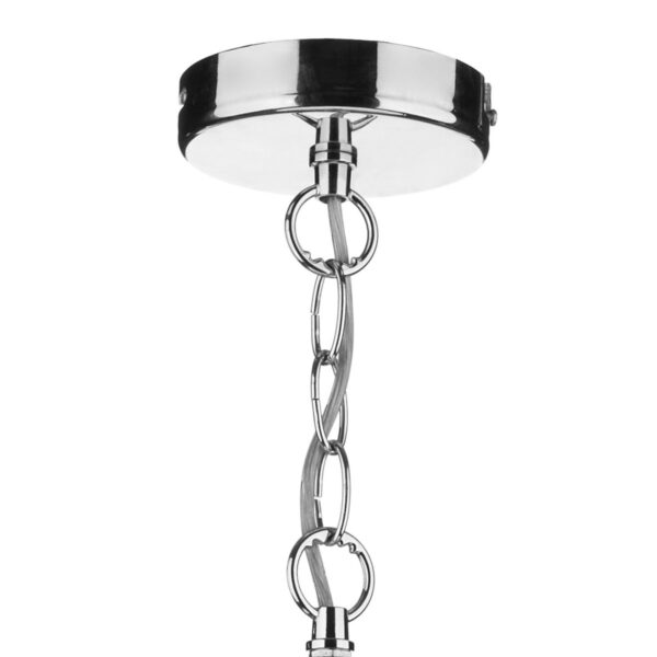 Ardeche Fluted Glass Pendant Polished Chrome - Image 2