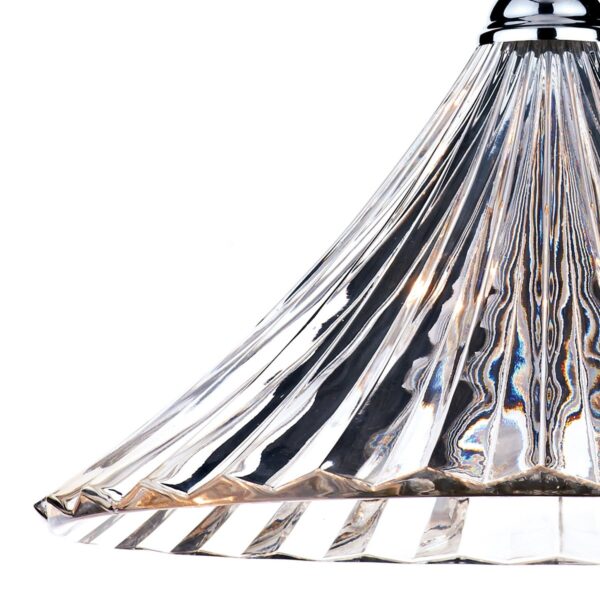 Ardeche 1 Light Large Pendant Clear Glass Polished Chrome - Image 3