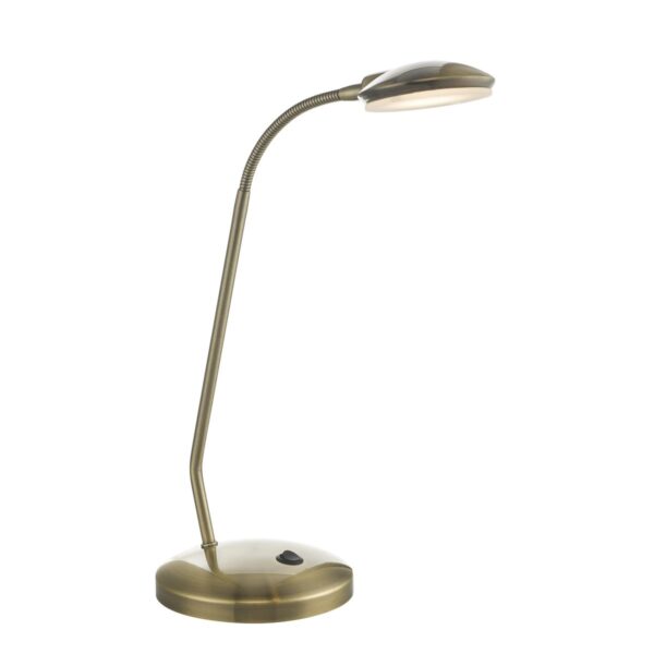Aria Task Lamp Antique Brass LED