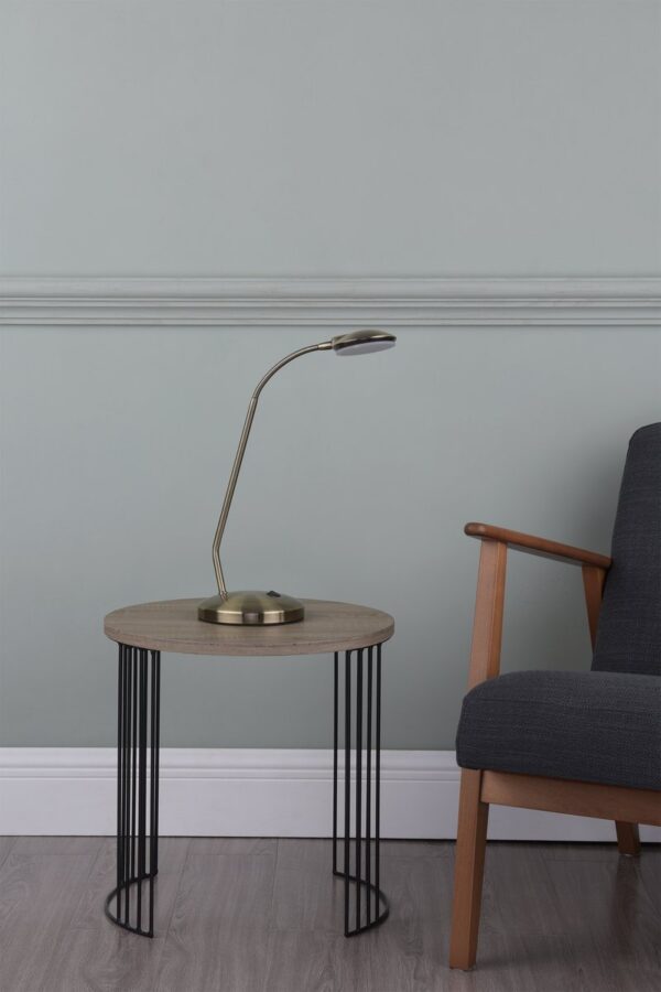 Aria Task Lamp Antique Brass LED - Image 7