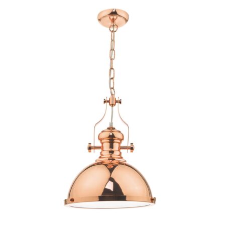 Arona Pendant Polished Copper & Glass