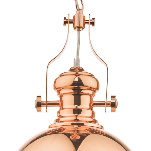 Arona Pendant Polished Copper & Glass - Image 3