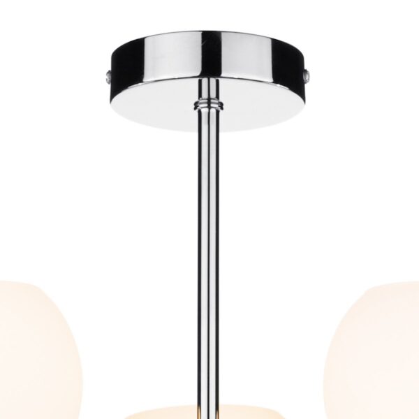 Aruba 5 Light Semi Flush Polished Chrome Opal Glass - Image 2