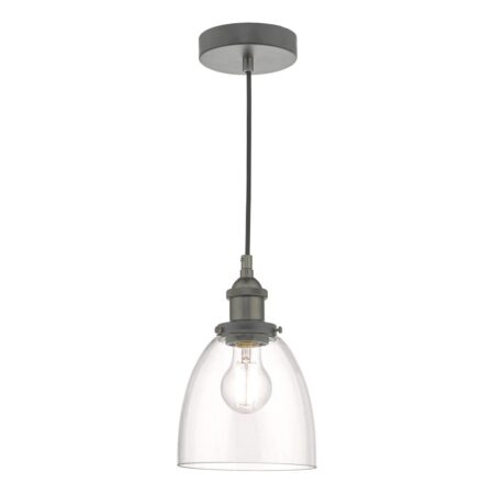 Arvin Pendant Antique Chrome & Glass