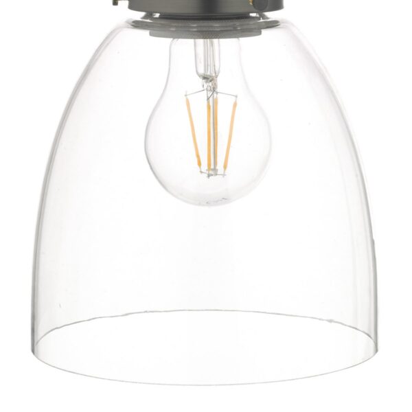 Arvin Industrial Wall Light Antique Chrome with Clear Glass Shade - Image 5