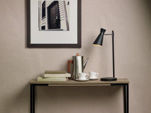 Ashworth Table Lamp Matt Black & Polished Chrome - Image 6