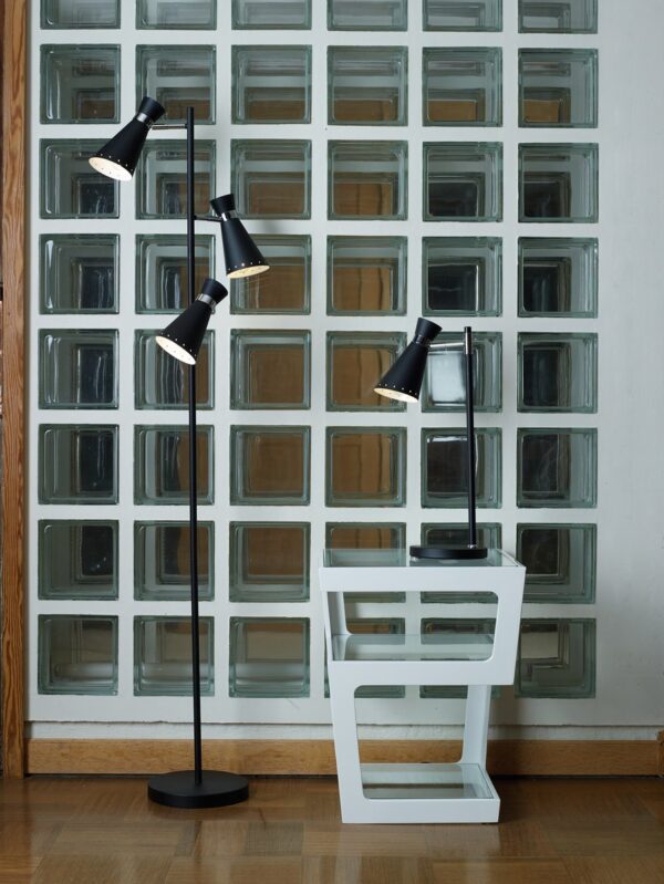 Ashworth Table Lamp Matt Black & Polished Chrome - Image 7