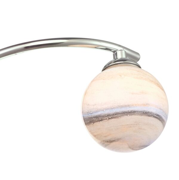 Atiya 3 Light Semi Flush Polished Chrome With Planet Style Glass - Image 5