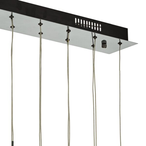 Aurelia 15 Light Bar Pendant Black Chrome & Copper/Bronze Glass - Image 4