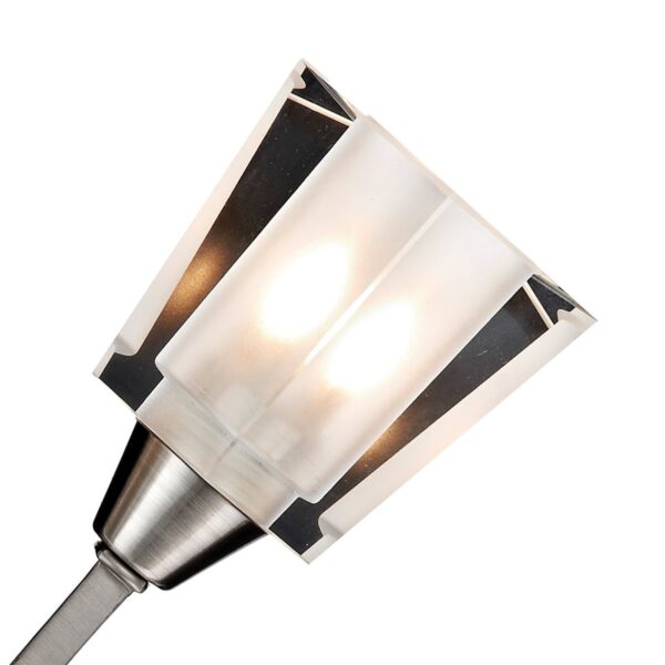 Austin 2 Light Wall Light Satin Chrome Frosted Glass - Image 3