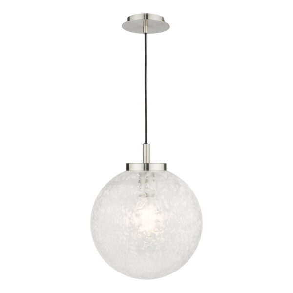 Avari Pendant Satin Nickel Frosted Glass